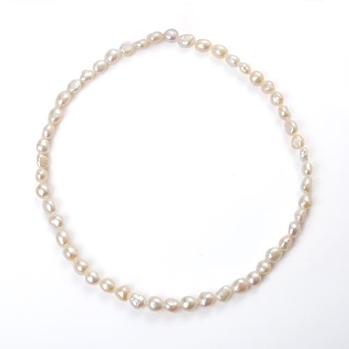 Keshi Cultured Freshwater Pearl Beads, DIY, white, about:6-7mm, Hole:Approx 1mm, Sold Per Approx 38 cm Strand