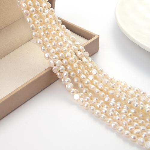 Keshi Cultured Freshwater Pearl Beads, DIY, white, about:5-6mm, Hole:Approx 1mm, Sold Per Approx 38 cm Strand