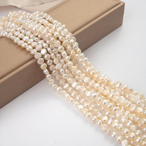 Keshi Cultured Freshwater Pearl Beads, DIY, white, about:6-7mmm, Hole:Approx 1mm, Sold Per Approx 38 cm Strand