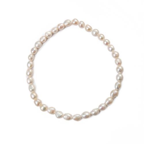 Cultured Potato Freshwater Pearl Beads, DIY, white, about:8-9mm, Hole:Approx 1mm, Sold Per Approx 38 cm Strand