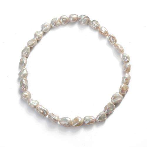 Cultured Baroque Freshwater Pearl Beads, DIY, white, 9x13mm, Hole:Approx 1mm, Sold Per Approx 38 cm Strand