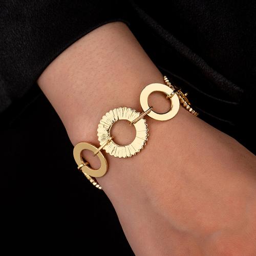 Tibetan Style Bracelet, plated, for woman, gold, Sold By PC