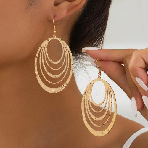 Tibetan Style Drop Earrings, plated, for woman, gold, Sold By Pair