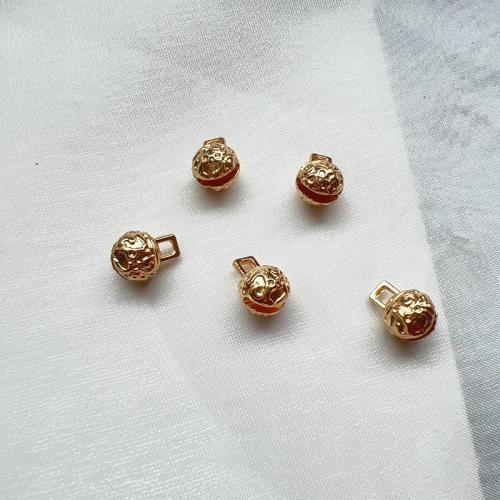 Tibetan Style Pendants, plated, DIY, golden, 7x10mm, Sold By PC