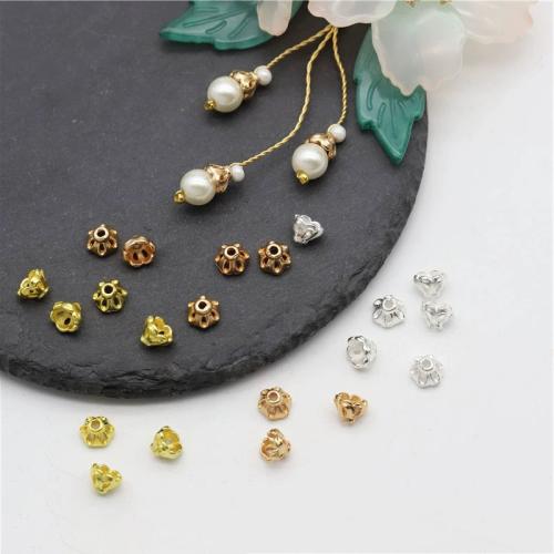 Tibetan Style Bead Cap, plated, DIY, more colors for choice, 6mm, Sold By PC