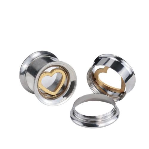 Piercing Tunnel, 304 Stainless Steel, Unisex & different size for choice, original color, Sold By PC