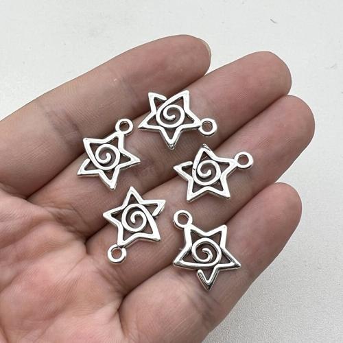 Tibetan Style Star Pendant, antique silver color plated, DIY, 100PCs/Bag, Sold By Bag