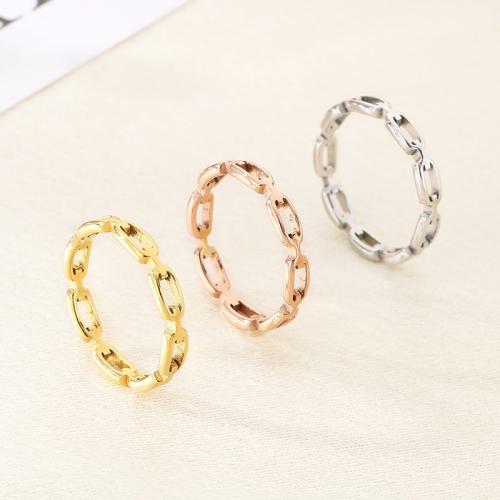 Stainless Steel Finger Ring, 304 Stainless Steel, Vacuum Ion Plating, for woman, more colors for choice, Sold By PC