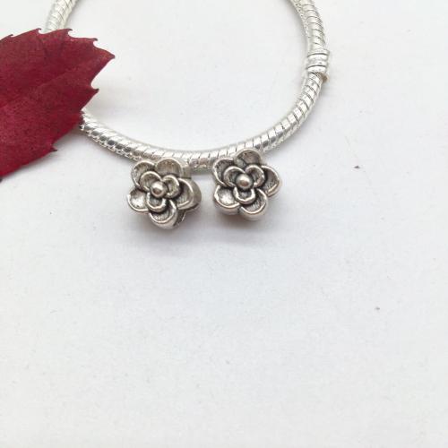 Tibetan Style Flower Beads, antique silver color plated, DIY, 9x9mm, 100PCs/Bag, Sold By Bag