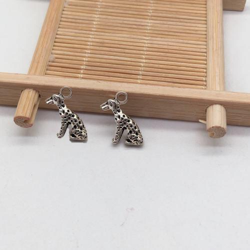 Tibetan Style Animal Pendants, Dog, antique silver color plated, DIY, 17x10mm, 100PCs/Bag, Sold By Bag