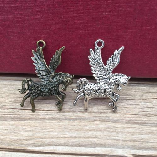 Tibetan Style Animal Pendants, Horse, plated, DIY, more colors for choice, 51x40mm, 100PCs/Bag, Sold By Bag