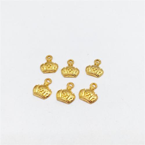 Tibetan Style Crown Pendants, antique gold color plated, DIY, 13x10mm, 100PCs/Bag, Sold By Bag