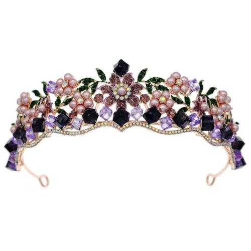 Bridal Tiaras, Tibetan Style, with Crystal & Plastic Pearl, for bridal & with rhinestone, more colors for choice, Sold By PC