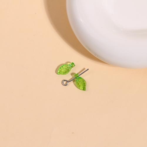 Acrylic Jewelry Beads, Leaf, DIY, 10x5mm, Sold By PC