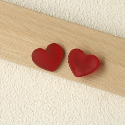 Mobile Phone DIY Decoration, Resin, Heart, more colors for choice, 17x20mm, Sold By PC