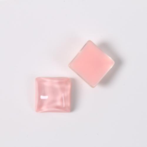 Mobile Phone DIY Decoration, Resin, Square, polished, more colors for choice, 16x16mm, Sold By PC