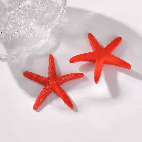 Hair Clip Findings, Resin, Starfish, polished, DIY, more colors for choice, 50x50mm, Sold By PC