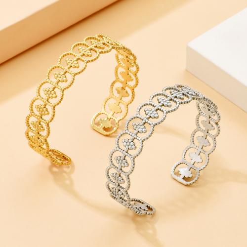 Stainless Steel Bangle, 304 Stainless Steel, fashion jewelry & for woman & hollow, more colors for choice, diameter 60mm, width 14mm, Sold By PC