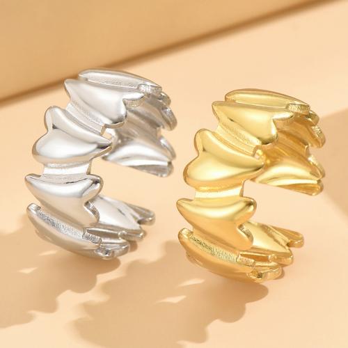 Stainless Steel Finger Ring, 304 Stainless Steel, Heart, fashion jewelry & for woman, more colors for choice, width 9mm, US Ring Size:7, Sold By PC