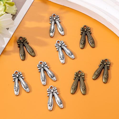 Tibetan Style Shoes Pendants, plated, DIY, more colors for choice, nickel, lead & cadmium free, 21x12mm, Approx 100PCs/Bag, Sold By Bag