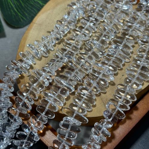 Natural Clear Quartz Beads, DIY, white, about:12x4mm, Sold Per Approx 38 cm Strand