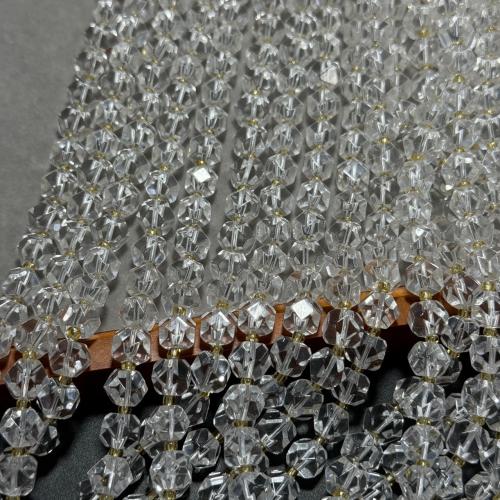 Natural Clear Quartz Beads, DIY & faceted, clear, 8x7mm, Sold Per Approx 38 cm Strand