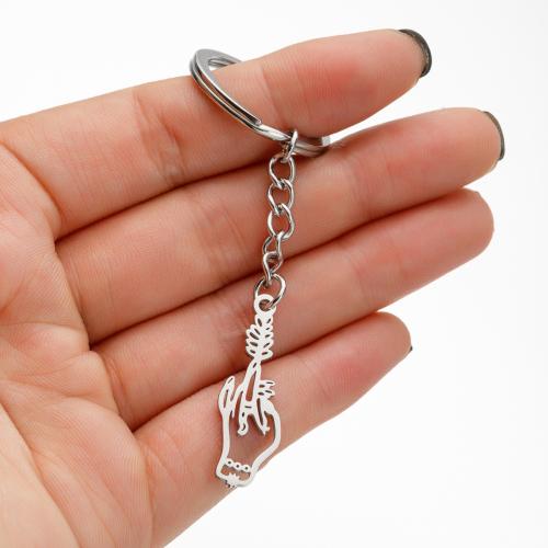 Stainless Steel Key Clasp, 304 Stainless Steel, Hand, plated, for woman, Sold By PC