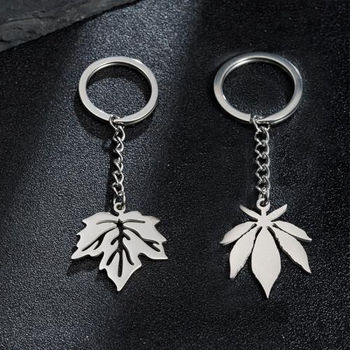 Stainless Steel Key Clasp, 304 Stainless Steel, Maple Leaf, plated, fashion jewelry & different styles for choice, more colors for choice, Sold By PC