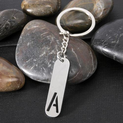 Stainless Steel Key Clasp, 304 Stainless Steel, Alphabet Letter, plated, fashion jewelry & different styles for choice, more colors for choice, Sold By PC