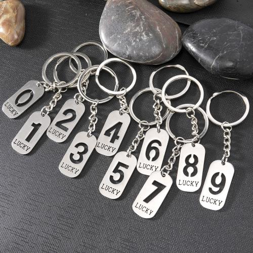 Stainless Steel Key Clasp, 304 Stainless Steel, Number, plated, fashion jewelry & different styles for choice, more colors for choice, Sold By PC