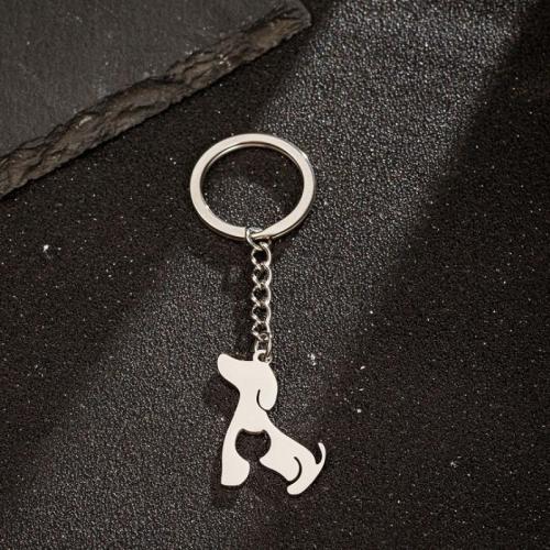 Stainless Steel Key Clasp, 304 Stainless Steel, Dog, plated, fashion jewelry, more colors for choice, Sold By PC