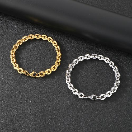 Stainless Steel Jewelry Bracelet, 304 Stainless Steel, plated, for woman, more colors for choice, Length:23 cm, Sold By PC