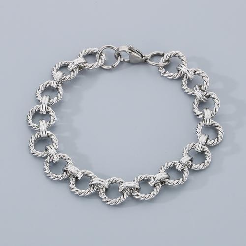 Stainless Steel Jewelry Bracelet, 304 Stainless Steel, plated, for woman, more colors for choice, Length:23 cm, Sold By PC