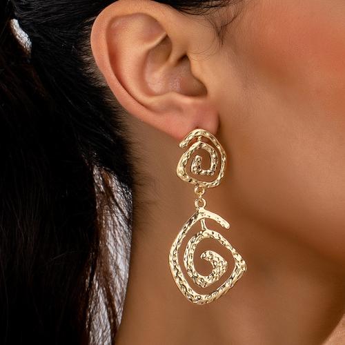 Tibetan Style Stud Earring, plated, for woman, gold, Sold By Pair