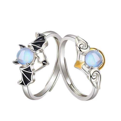 Tibetan Style Finger Ring, with Moonstone, Unisex & different styles for choice, more colors for choice, US Ring Size:8, Sold By PC