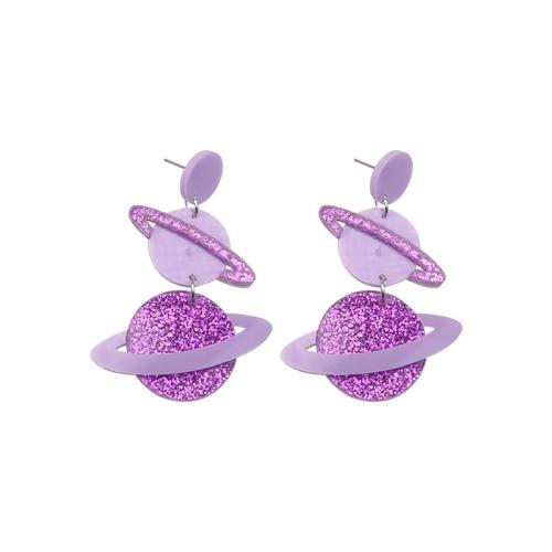 Acrylic Jewelry Earring, with Sequins, fashion jewelry & for woman, more colors for choice, Sold By Pair