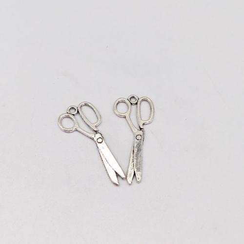 Tibetan Style Scissors Pendants, antique silver color plated, DIY, 30x13mm, 100PCs/Bag, Sold By Bag