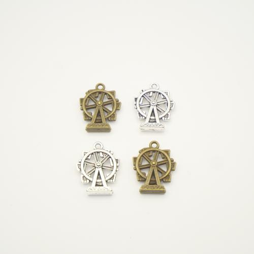 Tibetan Style Pendants, Ferris Wheel, plated, DIY, more colors for choice, 22x17mm, 100PCs/Bag, Sold By Bag