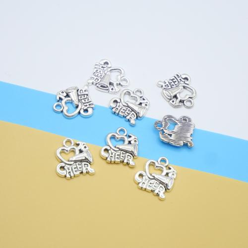 Tibetan Style Heart Pendants, plated, DIY, more colors for choice, 17x15mm, 100PCs/Bag, Sold By Bag