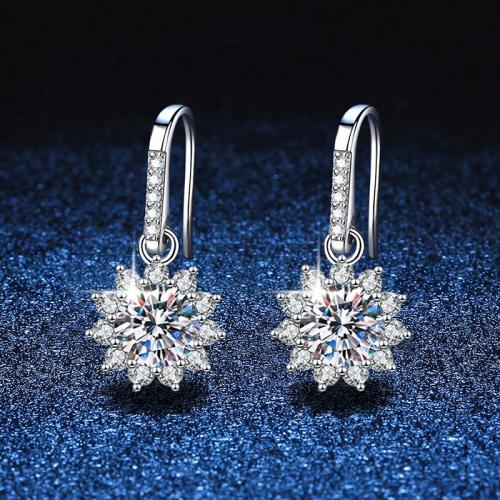 925 Sterling Silver Drop Earring, Flower, different styles for choice & for woman, earring length 15-20mm, Sold By Pair