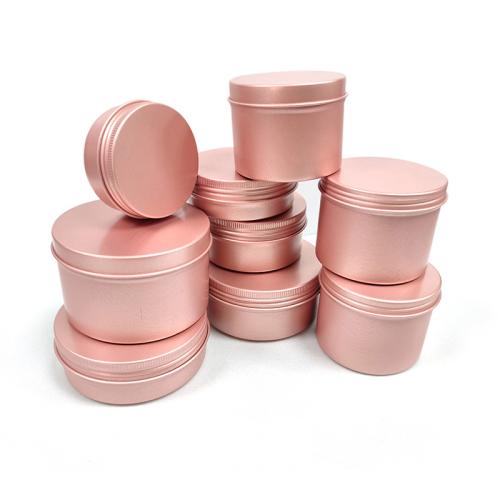 Aluminum Packing Gift Box, Round, different size for choice & frosted, pink, Sold By PC