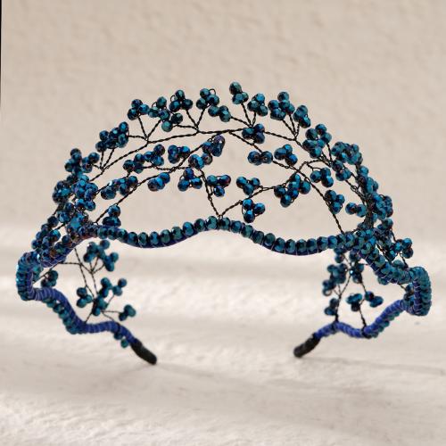 Hair Bands, Crystal, with brass wire & Tibetan Style, for bridal & with rhinestone, more colors for choice, Sold By PC