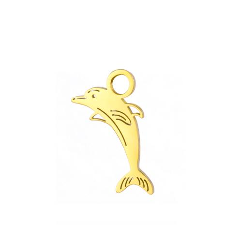 Stainless Steel Animal Pendants, 304 Stainless Steel, Whale, DIY, more colors for choice, 19x11mm, Sold By PC