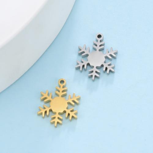 Stainless Steel Pendants, 304 Stainless Steel, Snowflake, DIY, more colors for choice, 10.50x13.40mm, Sold By PC