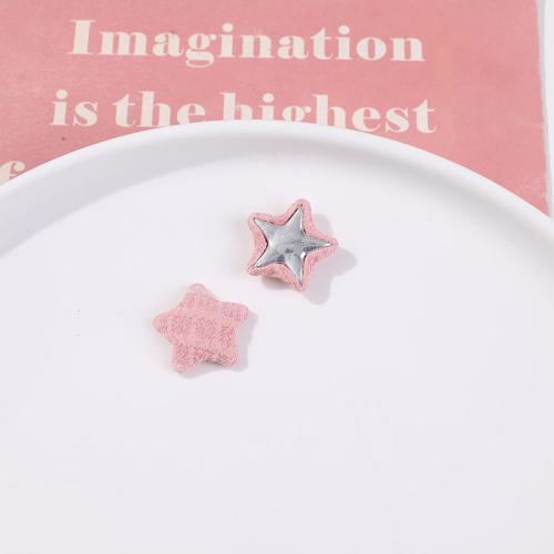 Hair Accessories DIY Findings, Cloth, Star, handmade, more colors for choice, 21x20mm, Sold By PC