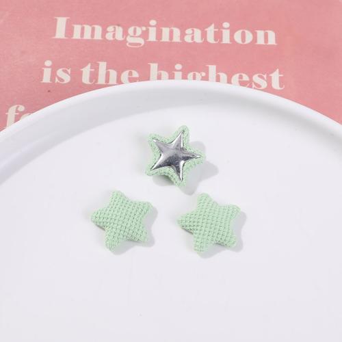 Hair Accessories DIY Findings, Cloth, Star, handmade, more colors for choice, 21x20mm, Sold By PC