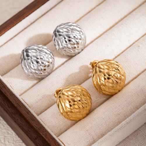 Stainless Steel Stud Earrings, 304 Stainless Steel, fashion jewelry & for woman, more colors for choice, 20.60x19.50mm, Sold By Pair