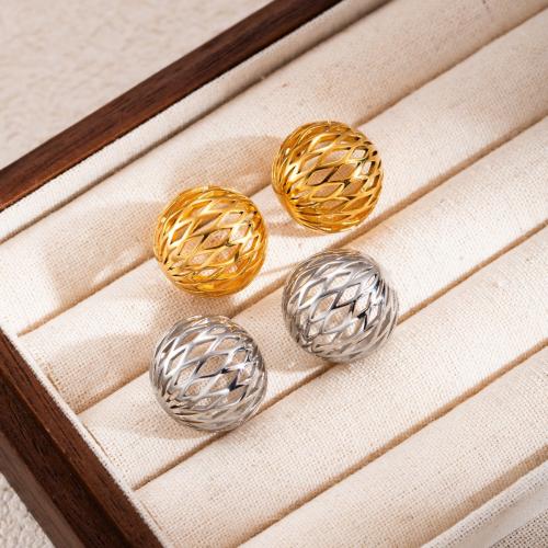 Stainless Steel Stud Earrings, 304 Stainless Steel, fashion jewelry & for woman, more colors for choice, 19x19mm, Sold By Pair