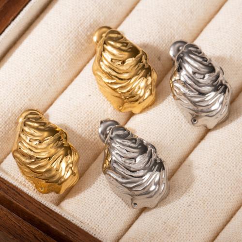 Stainless Steel Stud Earrings, 304 Stainless Steel, fashion jewelry & for woman, more colors for choice, 20.80x13.90mm, Sold By Pair