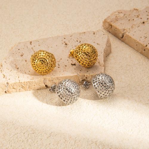 Stainless Steel Stud Earrings, 304 Stainless Steel, fashion jewelry & for woman, more colors for choice, 18.90x18.60mm, Sold By Pair